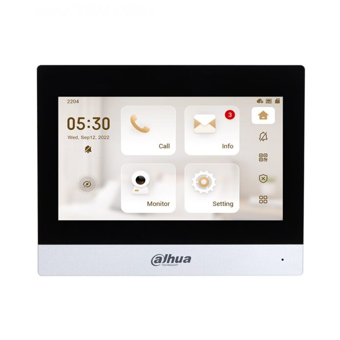 Videointerfon de interior IP WIFI Dahua VTH8622KMS-W, 7 inch, aparent, slot card, 2-wire Videointerfon de interior IP WIFI Dahua VTH8622KMS-W, 7 inch, aparent, slot card, 2-wire