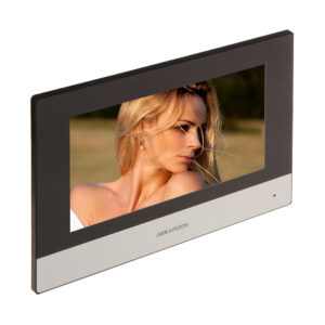 Videointerfon de interior IP WiFi Hikvision DS-KH6320-WTE2, 7 inch, 8 zone alarma, 2 fire, aparent, microfon/difuzor, slot card Videointerfon de interior IP WiFi Hikvision DS-KH6320-WTE2, 7 inch, 8 zone alarma, 2 fire, aparent, microfon/difuzor, slot card
