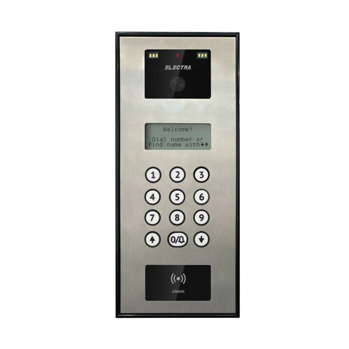 Videointerfon de exterior Electra Classic Line P4S.VBS, 800 TVL, RFID, 255 posturi Videointerfon de exterior Electra Classic Line P4S.VBS, 800 TVL, RFID, 255 posturi