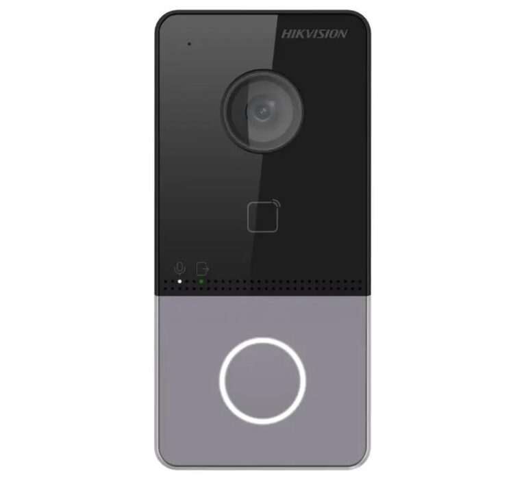 Videointerfon IP, Wi-Fi / LAN / PoE, cu control acces, Hikvision DS-KV6113-WPE1(C)