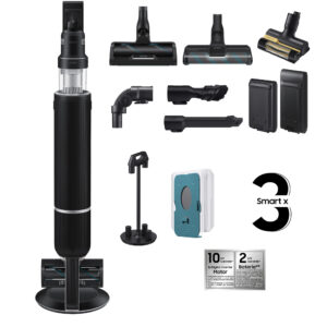 Aspirator vertical Samsung Bespoke Jet AI Complete Extra VS28C9784QK/GE, 0.5 L, 730 W, Autonomie 160 minute, Afisaj LCD, Digital Inverter, Negru Aspirator vertical Samsung Bespoke Jet AI Complete Extra VS28C9784QK/GE, 0.5 L, 730 W, Autonomie 160 minute, Afisaj LCD, Digital Inverter, Negru