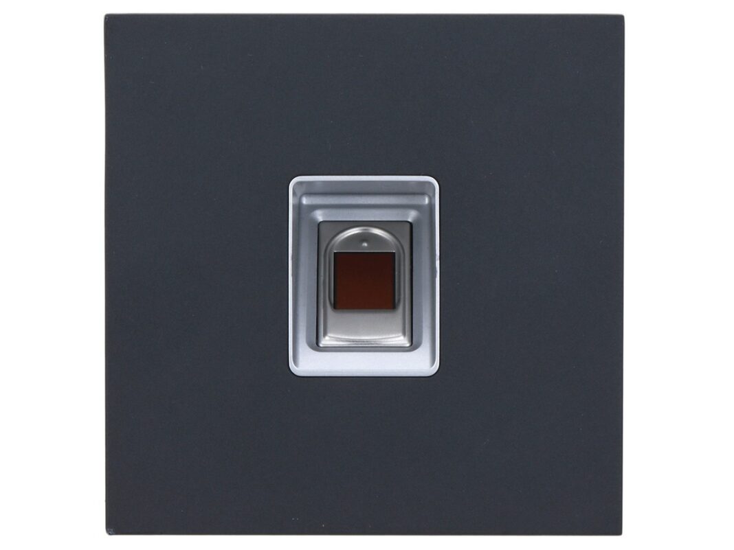 Modul acces cu amprenta, pentru videointerfon, Dahua VTO4202FB-MF, 5VDC, IK07, IP65, aluminium negru