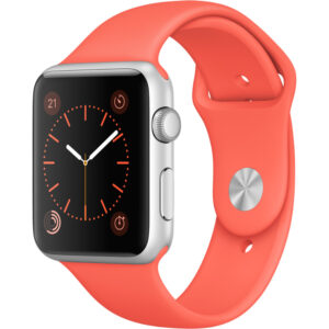 Apple Watch Sport 42mm Silver Aluminium Case, Apricot Sport Band Apple Watch Sport 42mm Silver Aluminium Case, Apricot Sport Band