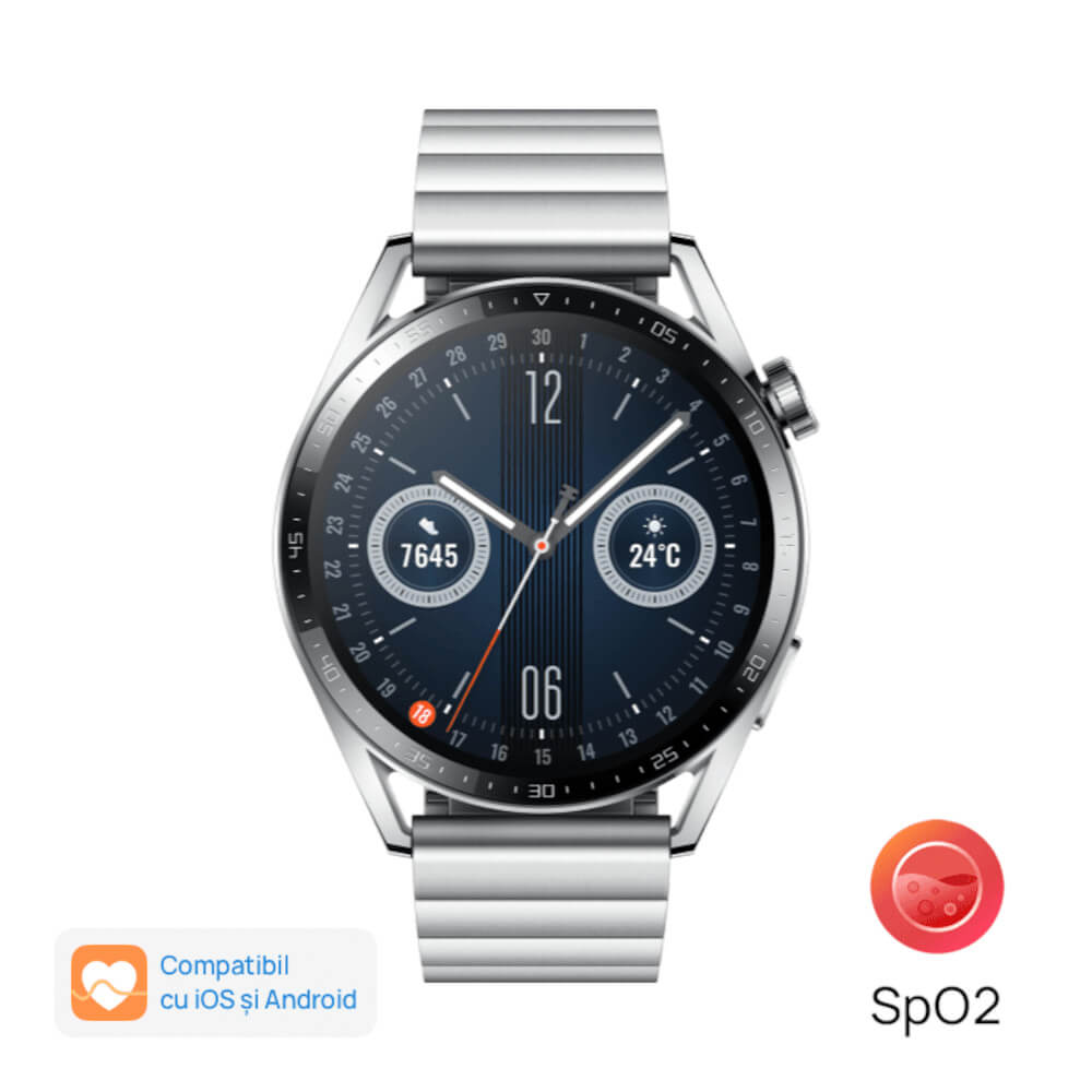 Smartwatch Huawei Watch GT 3 Jupiter-B19T Elite, Stainless Steel Smartwatch Huawei Watch GT 3 Jupiter-B19T Elite, Stainless Steel