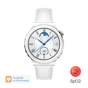 Smartwatch Huawei Watch GT 3 Pro, Ceramic Case, White Leather Strap Smartwatch Huawei Watch GT 3 Pro, Ceramic Case, White Leather Strap