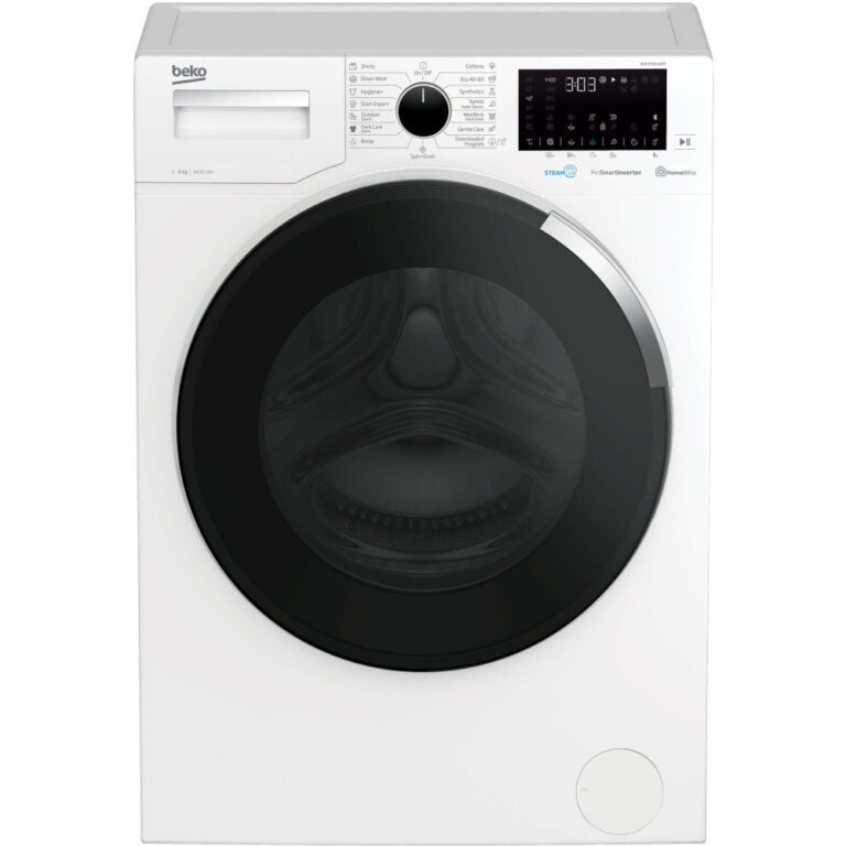 Masina de spalat rufe Beko WUE8746XWST, 1400 RPM, 8 kg, HomeWhiz, Bluetooth Remote Control, SteamCure, Motor ProSmart Inverter, Clasa C