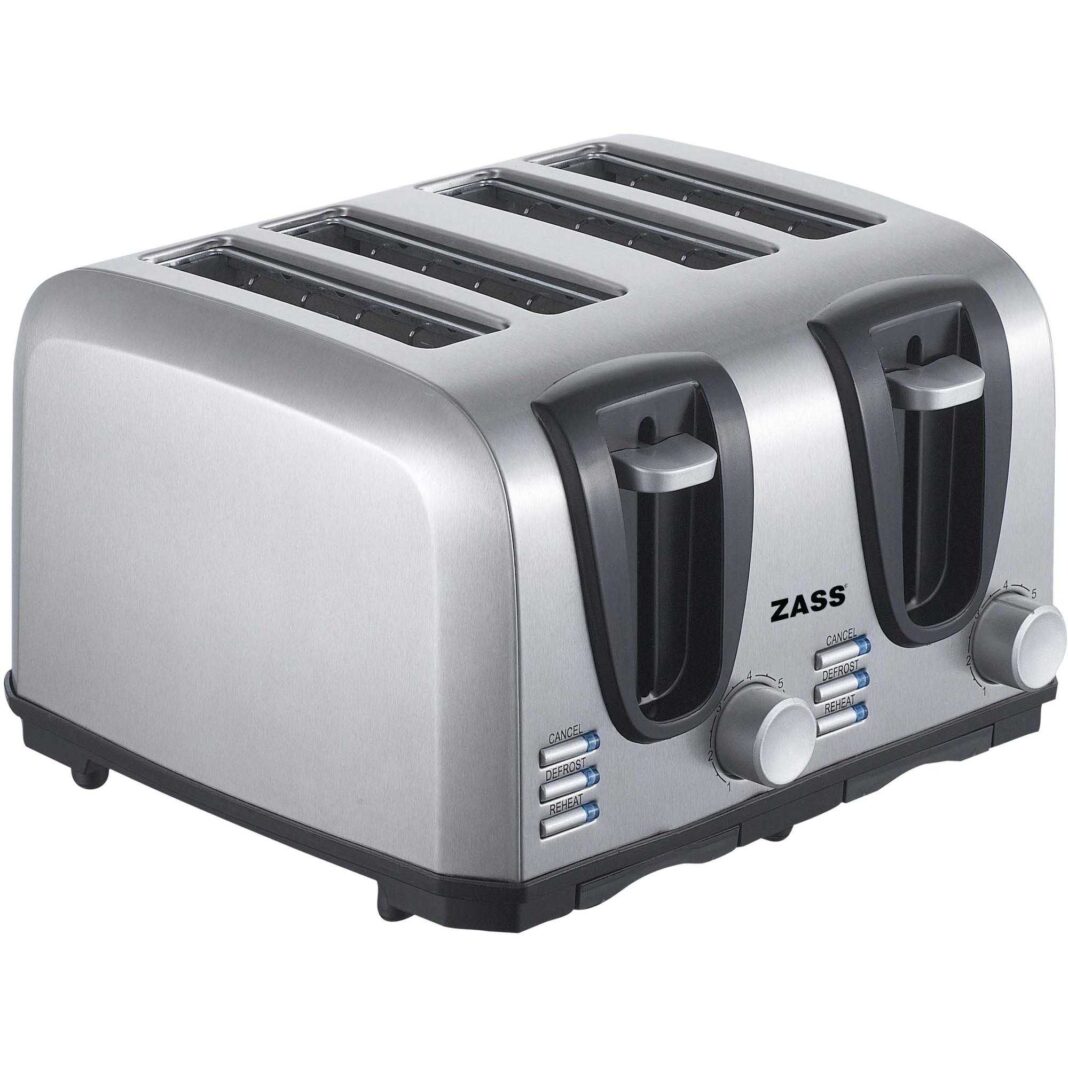 Prajitor de paine Zass ZST 09, 1400 W, 4 felii, Argintiu Prajitor de paine Zass ZST 09, 1400 W, 4 felii, Argintiu
